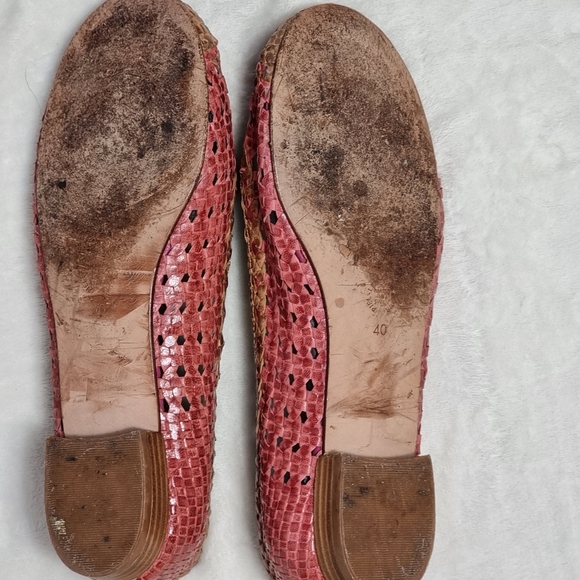 Y2K kess woven leather ballet flats - Picture 4 of 6